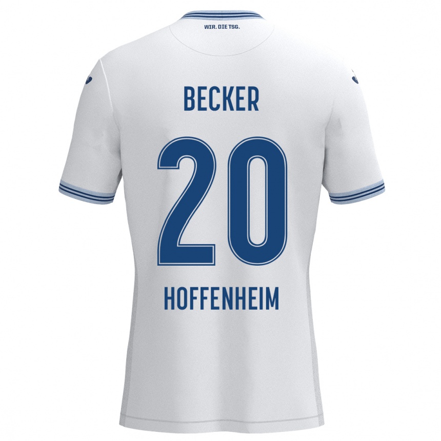 Niño Fútbol Camiseta Finn Ole Becker #20 Blanco Azul 2ª Equipación 2024/25