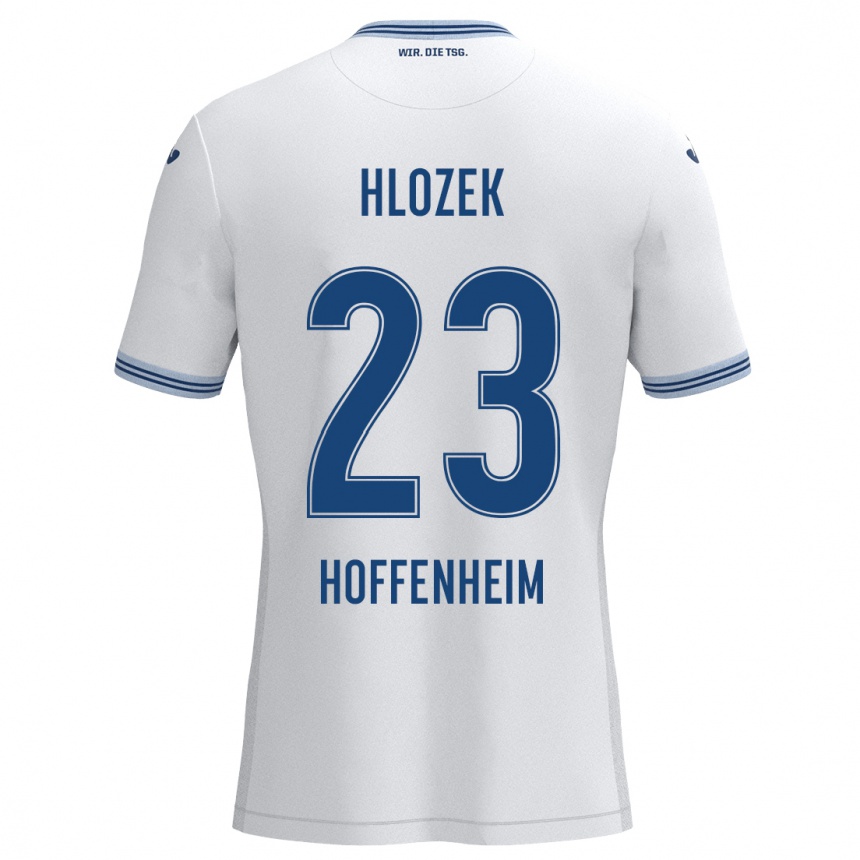 Niño Fútbol Camiseta Adam Hlozek #23 Blanco Azul 2ª Equipación 2024/25