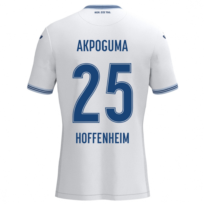 Niño Fútbol Camiseta Kevin Akpoguma #25 Blanco Azul 2ª Equipación 2024/25