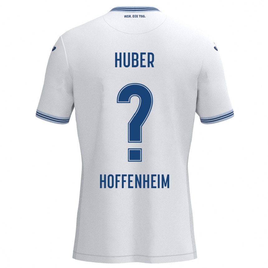 Niño Fútbol Camiseta Benedikt Huber #0 Blanco Azul 2ª Equipación 2024/25