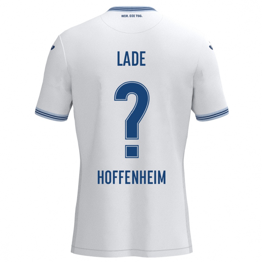 Niño Fútbol Camiseta Benjamin Lade #0 Blanco Azul 2ª Equipación 2024/25