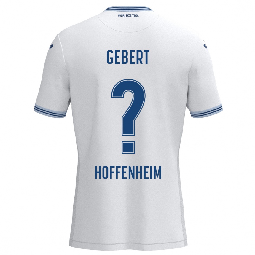 Niño Fútbol Camiseta Ferdinand Gebert #0 Blanco Azul 2ª Equipación 2024/25