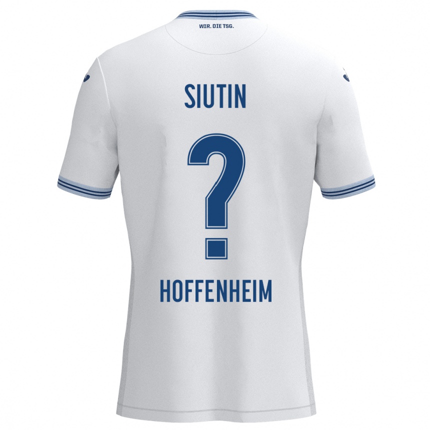 Niño Fútbol Camiseta Kirill Siutin #0 Blanco Azul 2ª Equipación 2024/25