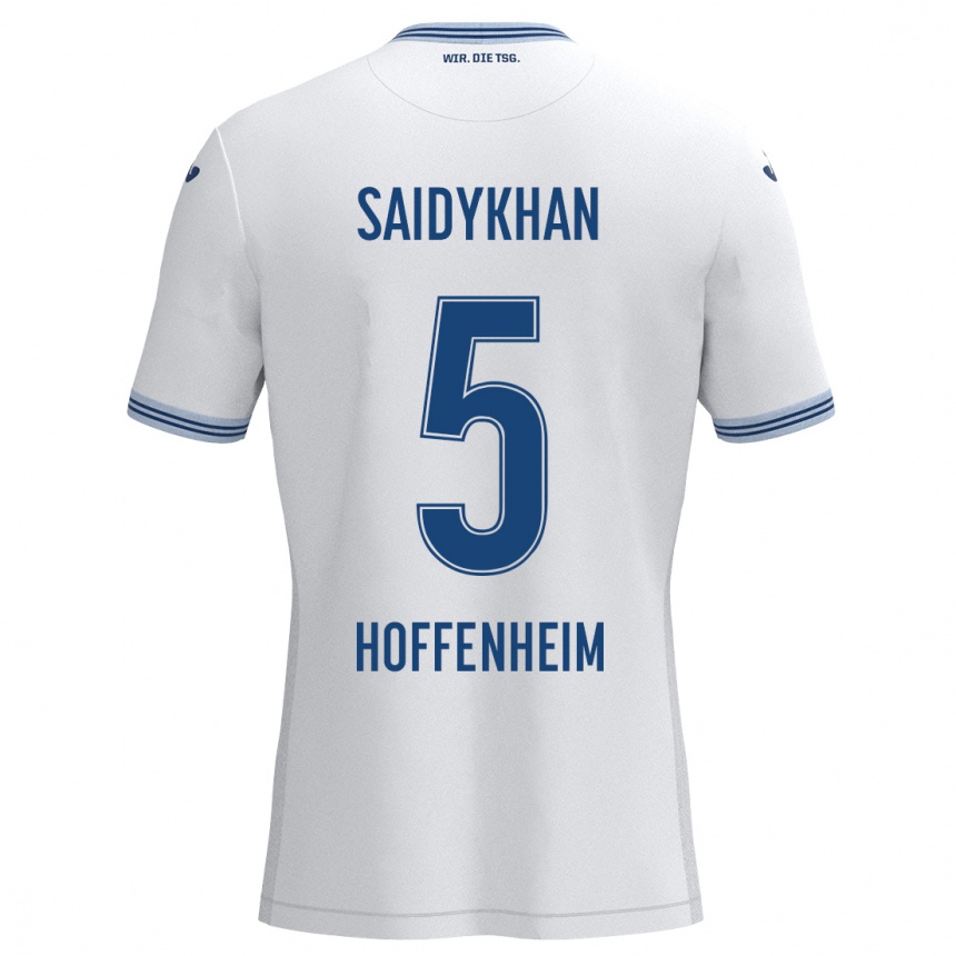 Niño Fútbol Camiseta Ibrahim Saidykhan #5 Blanco Azul 2ª Equipación 2024/25