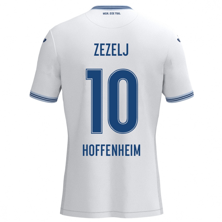 Niño Fútbol Camiseta Neno Zezelj #10 Blanco Azul 2ª Equipación 2024/25