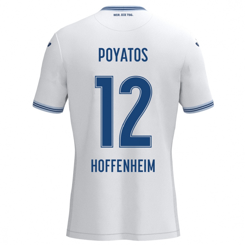 Niño Fútbol Camiseta Miguel Poyatos #12 Blanco Azul 2ª Equipación 2024/25