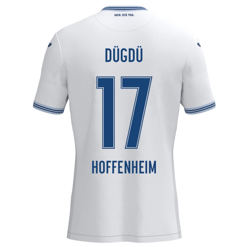 Niño Fútbol Camiseta Tamay Dügdü #17 Blanco Azul 2ª Equipación 2024/25