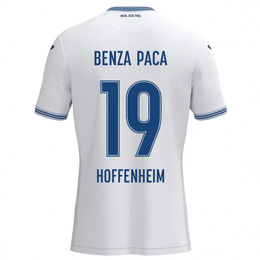 Niño Fútbol Camiseta Lynes Benza Paca #19 Blanco Azul 2ª Equipación 2024/25