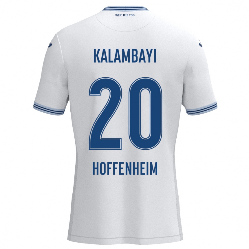 Niño Fútbol Camiseta Simon Kalambayi #20 Blanco Azul 2ª Equipación 2024/25