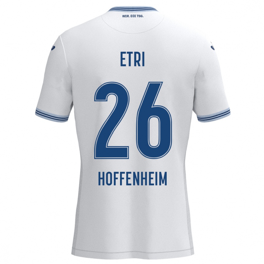 Niño Fútbol Camiseta Ahmed Etri #26 Blanco Azul 2ª Equipación 2024/25