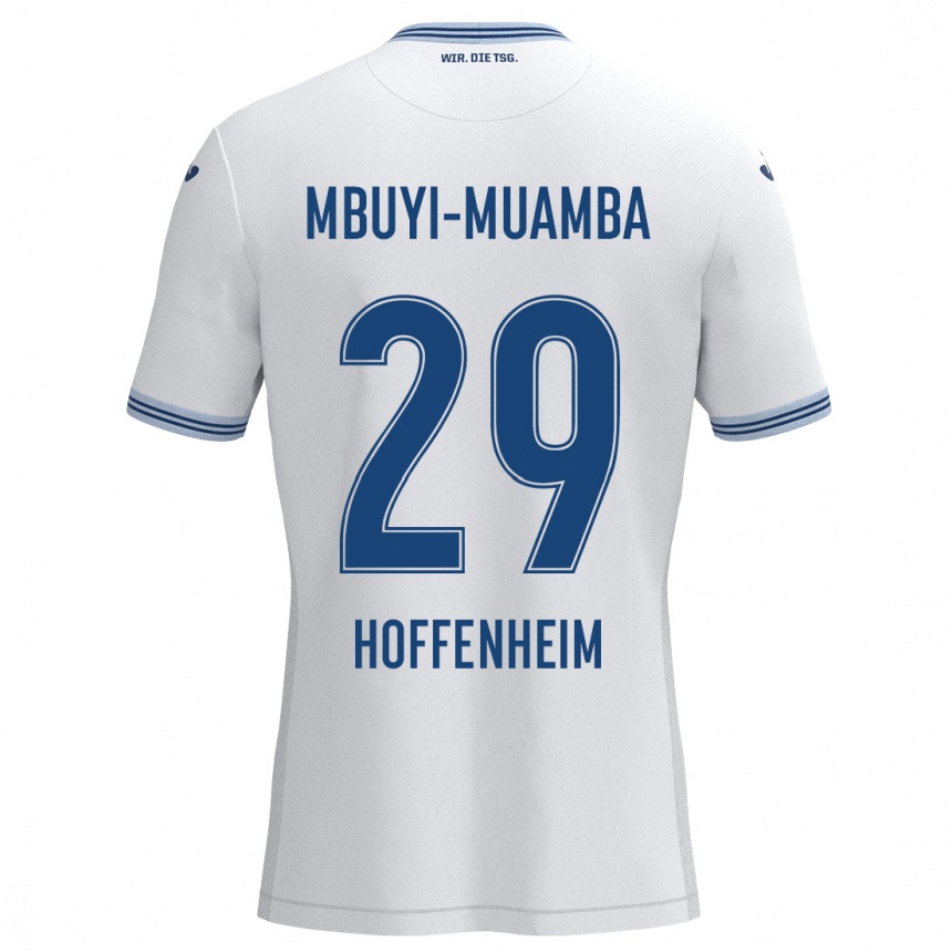 Niño Fútbol Camiseta Hubert Mbuyi-Muamba #29 Blanco Azul 2ª Equipación 2024/25