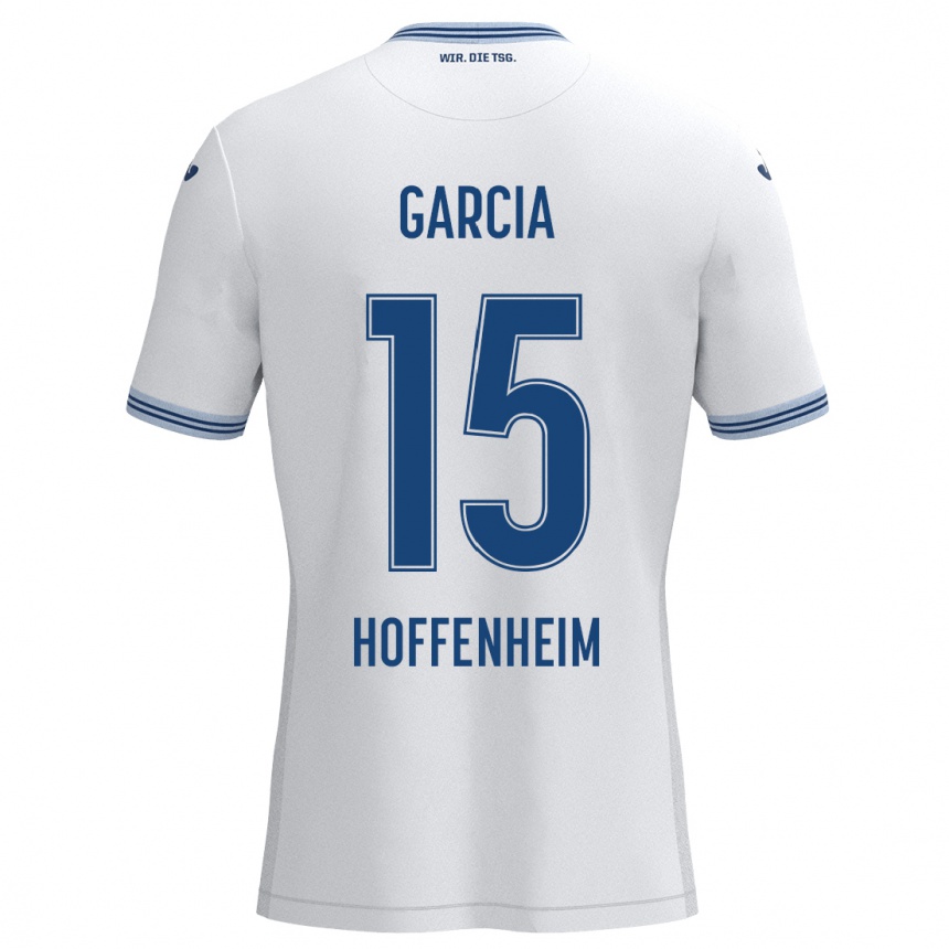 Niño Fútbol Camiseta Marta Cazalla Garcia #15 Blanco Azul 2ª Equipación 2024/25