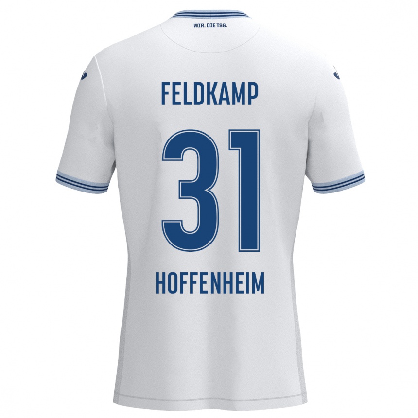 Niño Fútbol Camiseta Jana Feldkamp #31 Blanco Azul 2ª Equipación 2024/25