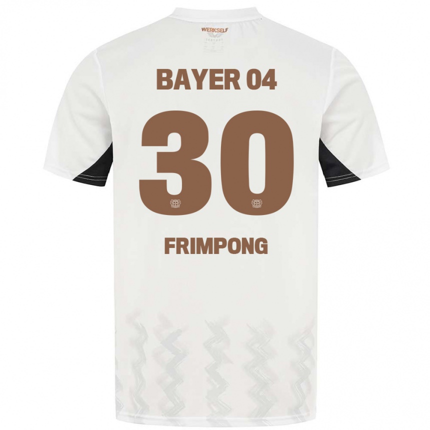 Niño Fútbol Camiseta Jeremie Frimpong #30 Blanco Negro 2ª Equipación 2024/25