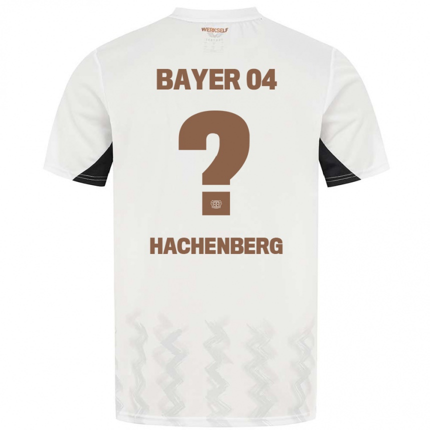 Niño Fútbol Camiseta Merlin Hachenberg #0 Blanco Negro 2ª Equipación 2024/25