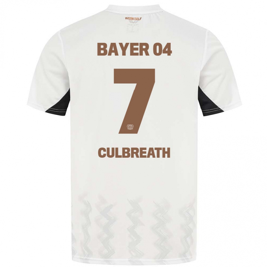 Niño Fútbol Camiseta Montrell Culbreath #7 Blanco Negro 2ª Equipación 2024/25