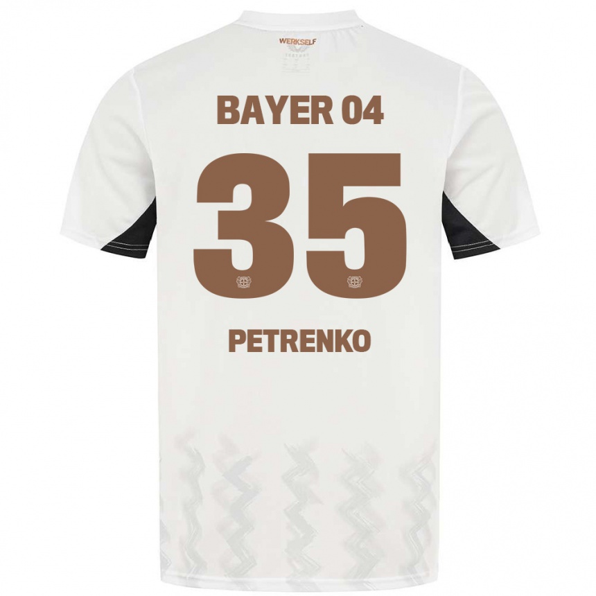 Niño Fútbol Camiseta Oleksandr Petrenko #35 Blanco Negro 2ª Equipación 2024/25