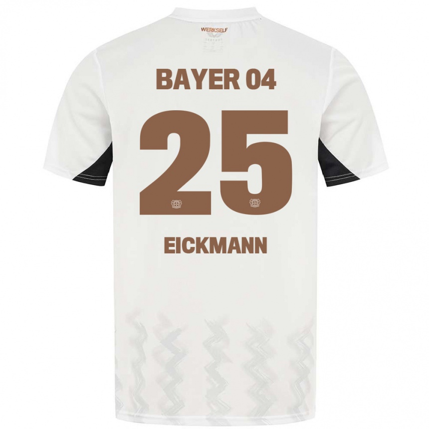 Niño Fútbol Camiseta Mia Eickmann #25 Blanco Negro 2ª Equipación 2024/25