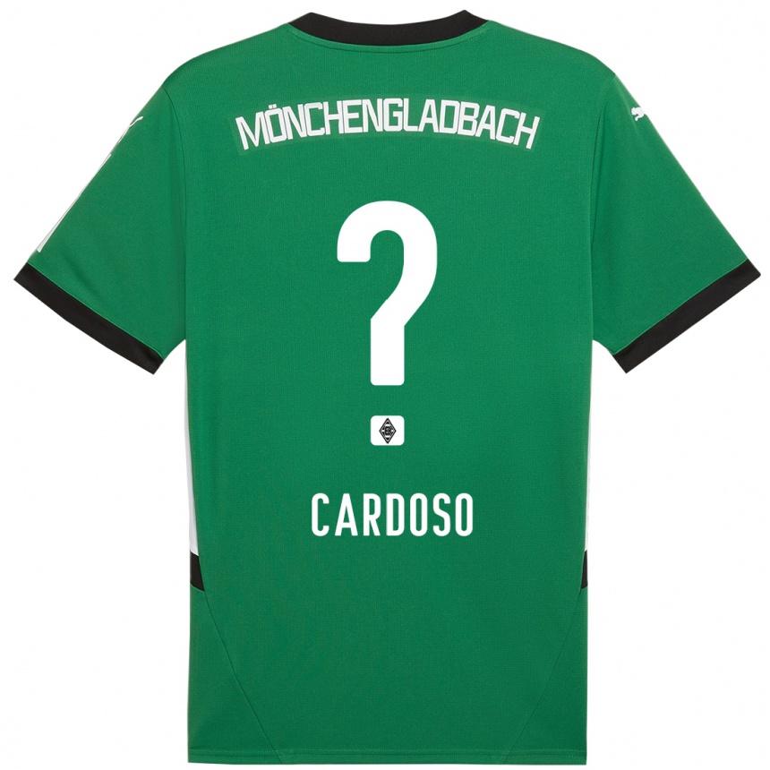 Niño Fútbol Camiseta Tiago Pereira Cardoso #0 Verde Blanco 2ª Equipación 2024/25