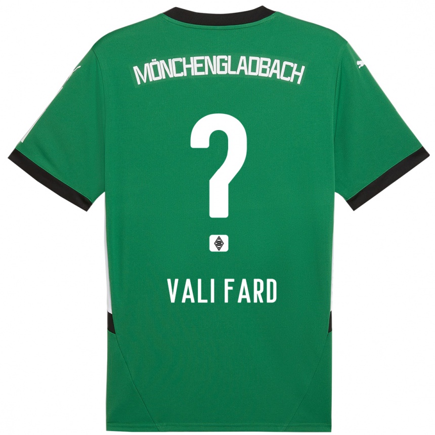 Niño Fútbol Camiseta Elias Vali Fard #0 Verde Blanco 2ª Equipación 2024/25