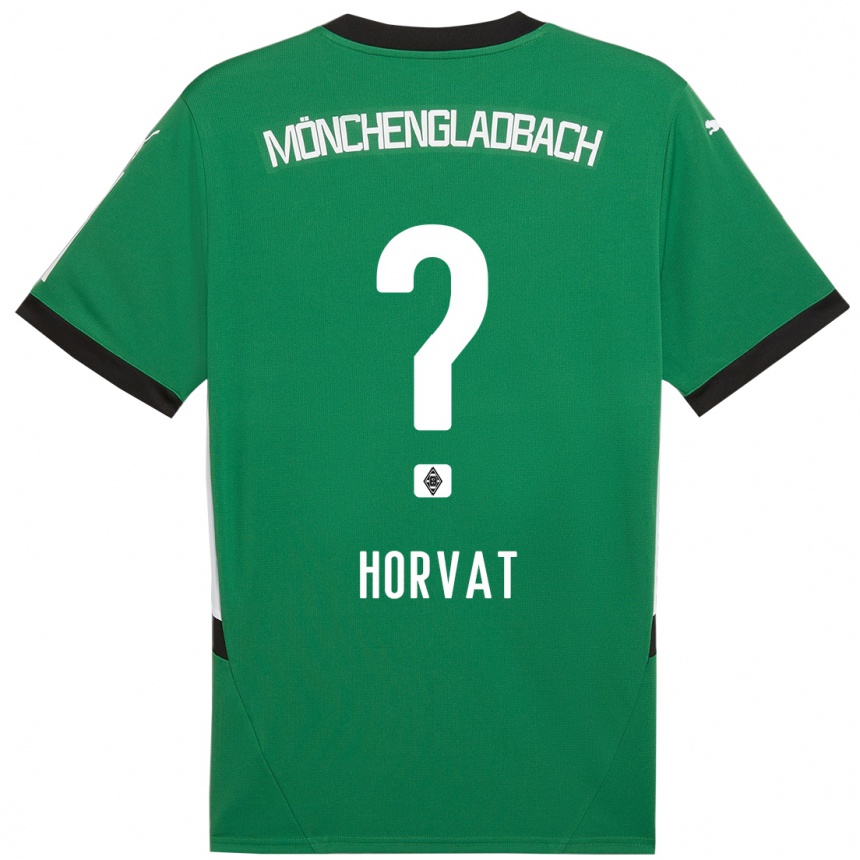 Niño Fútbol Camiseta Niko Horvat #0 Verde Blanco 2ª Equipación 2024/25