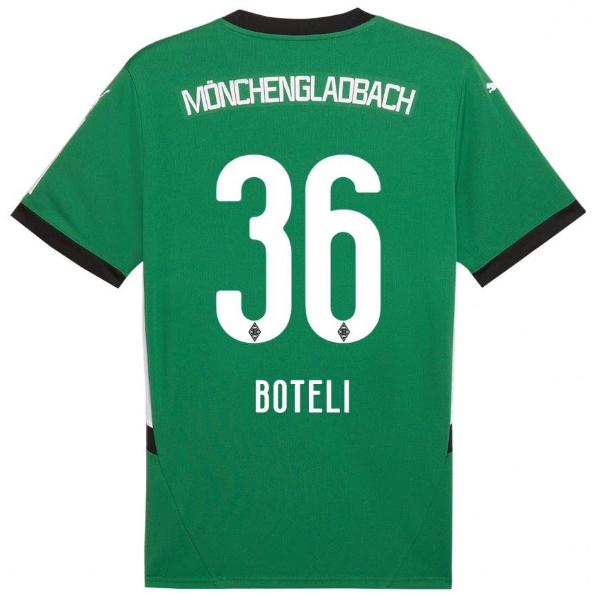 Niño Fútbol Camiseta Winsley Boteli #36 Verde Blanco 2ª Equipación 2024/25