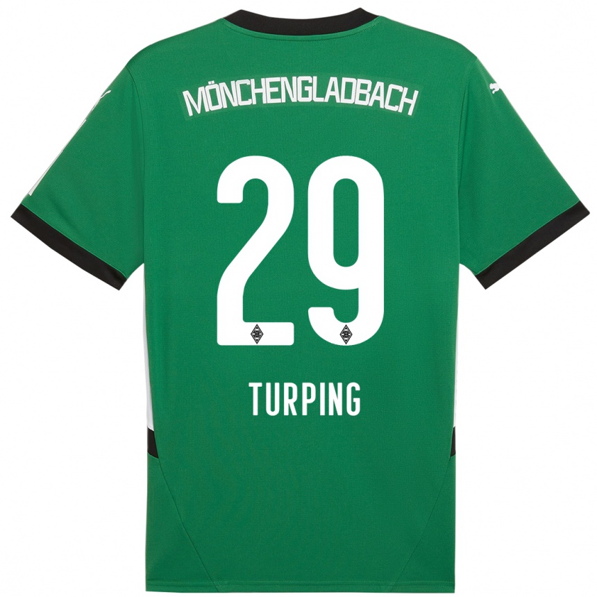 Niño Fútbol Camiseta Selim Turping #29 Verde Blanco 2ª Equipación 2024/25