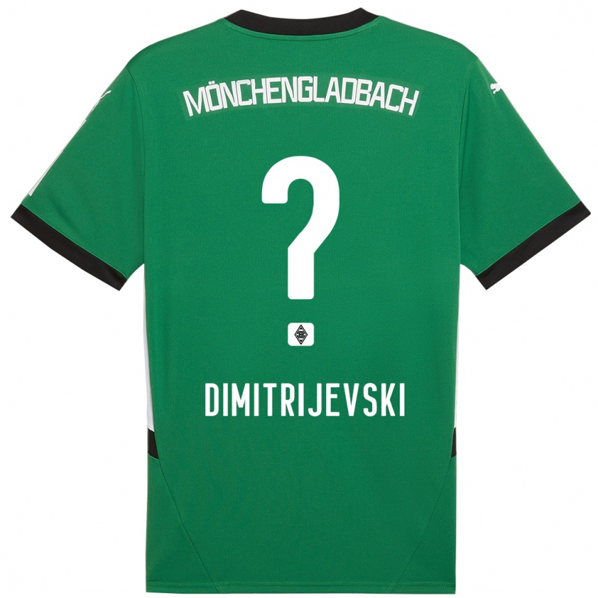 Niño Fútbol Camiseta Maximilian Dimitrijevski #0 Verde Blanco 2ª Equipación 2024/25