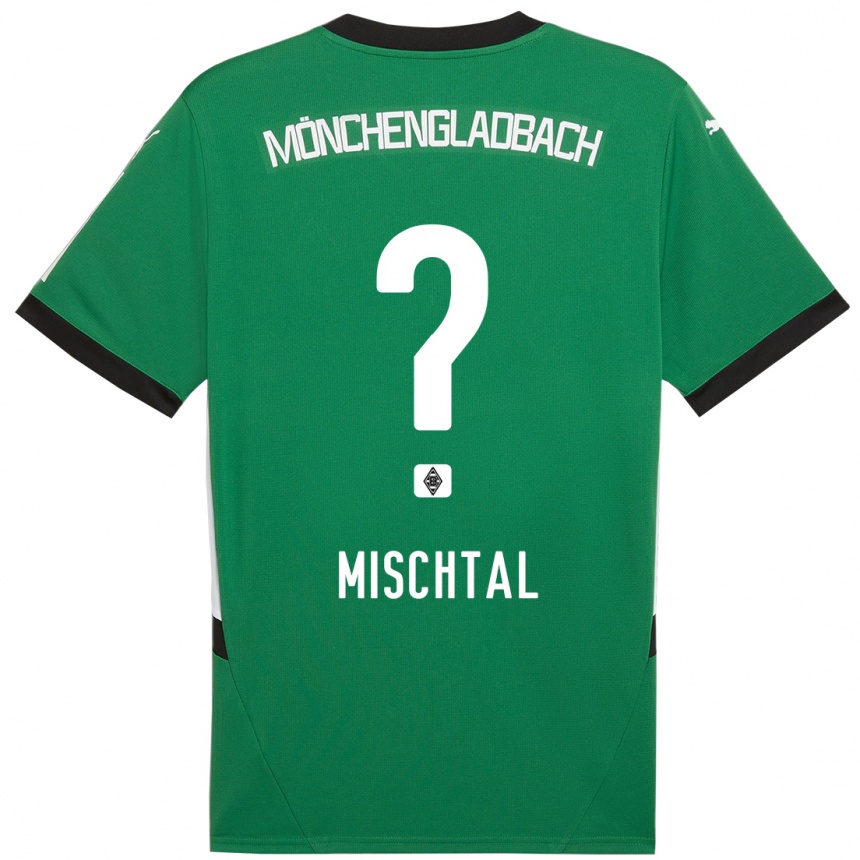 Niño Fútbol Camiseta Kilian Mischtal #0 Verde Blanco 2ª Equipación 2024/25