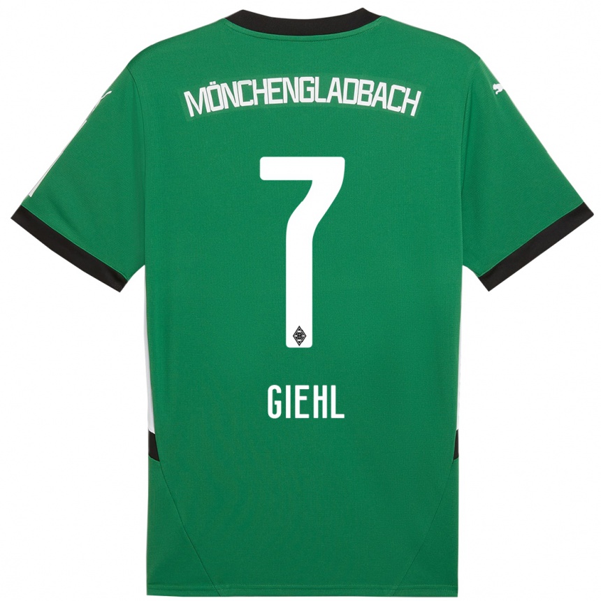 Niño Fútbol Camiseta Madita Giehl #7 Verde Blanco 2ª Equipación 2024/25