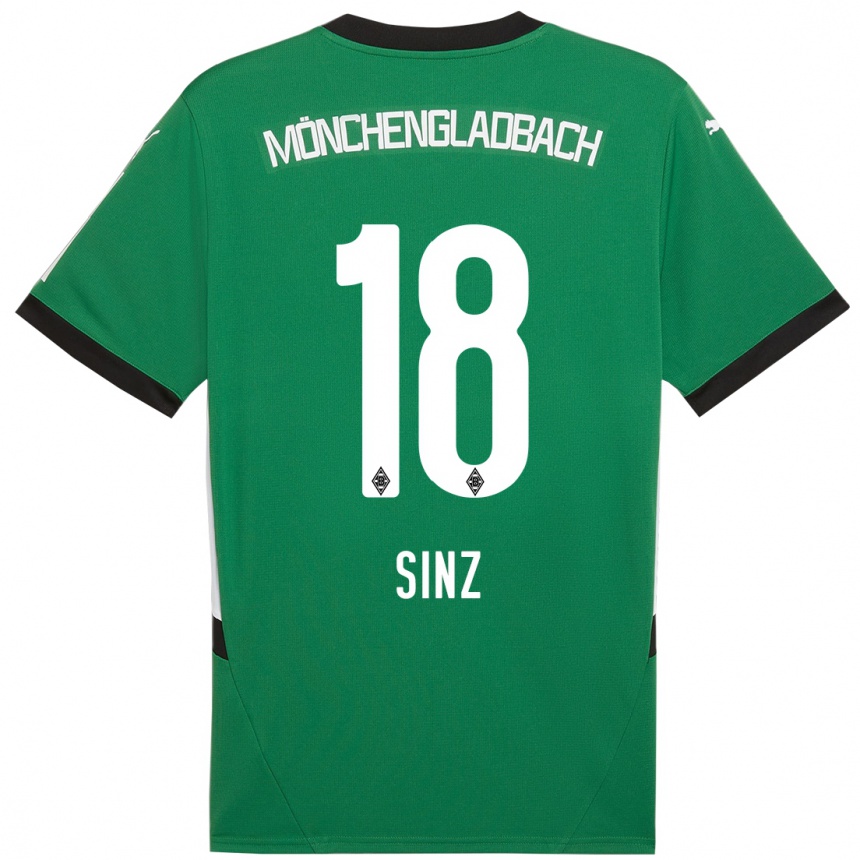 Niño Fútbol Camiseta Michelle Sinz #18 Verde Blanco 2ª Equipación 2024/25