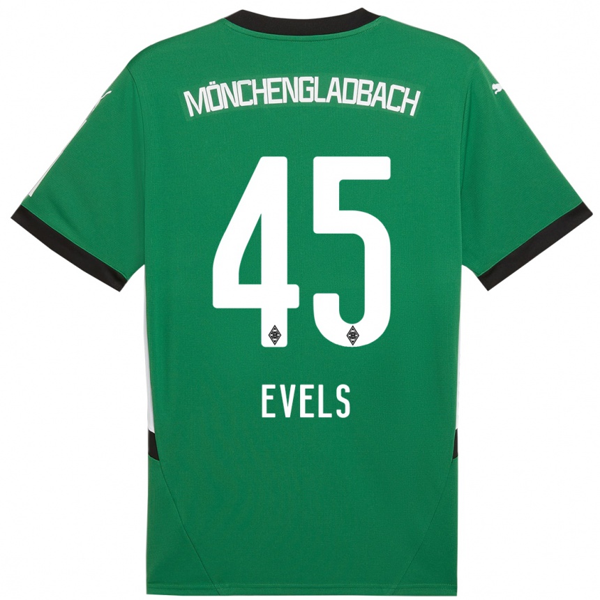 Niño Fútbol Camiseta Emily Evels #45 Verde Blanco 2ª Equipación 2024/25