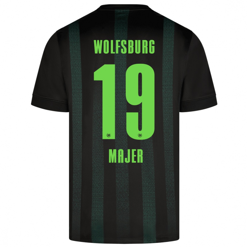 Niño Fútbol Camiseta Lovro Majer #19 Verde Oscuro 2ª Equipación 2024/25