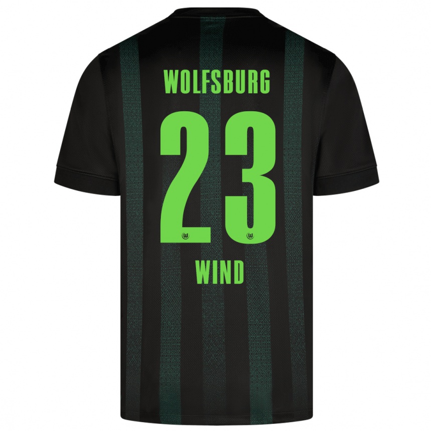 Niño Fútbol Camiseta Jonas Wind #23 Verde Oscuro 2ª Equipación 2024/25