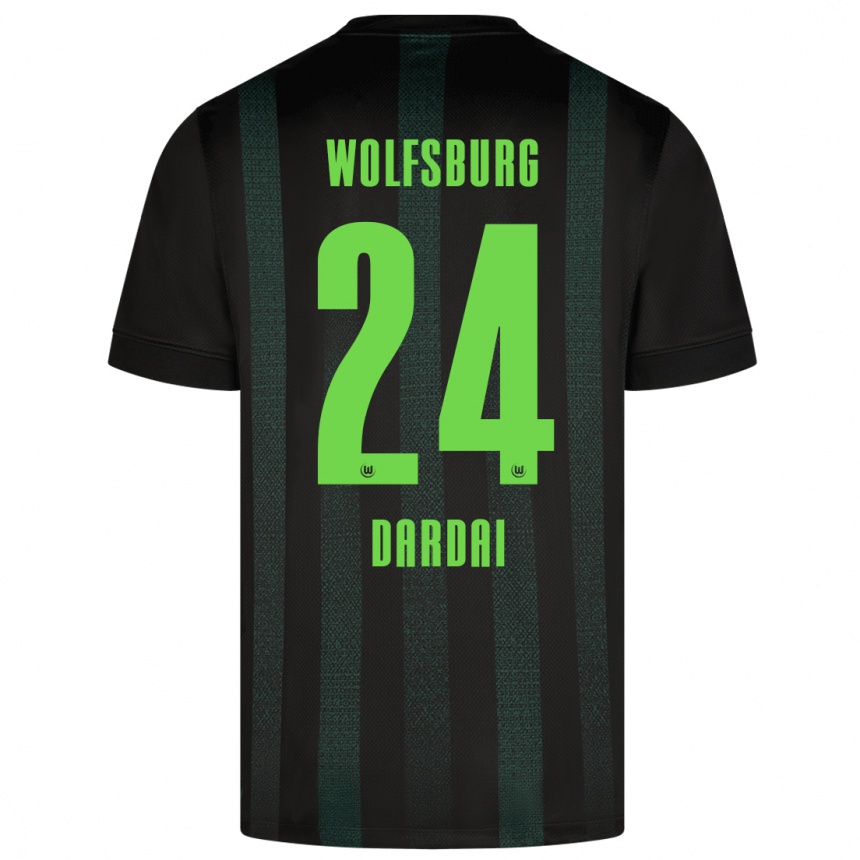 Niño Fútbol Camiseta Bence Dárdai #24 Verde Oscuro 2ª Equipación 2024/25