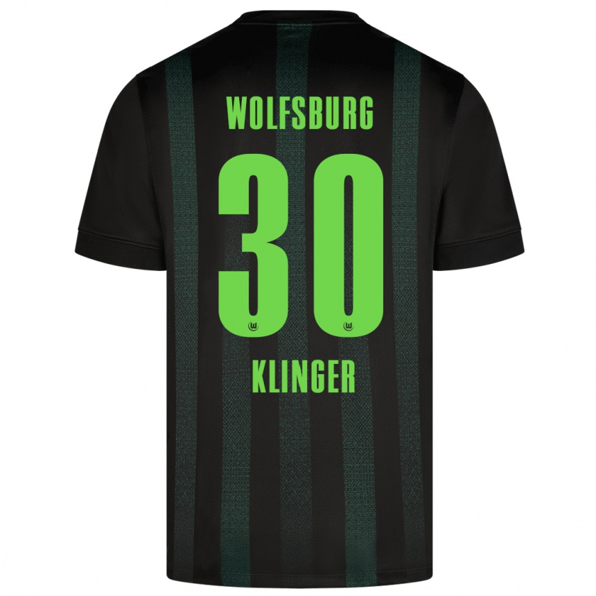 Niño Fútbol Camiseta Niklas Klinger #30 Verde Oscuro 2ª Equipación 2024/25