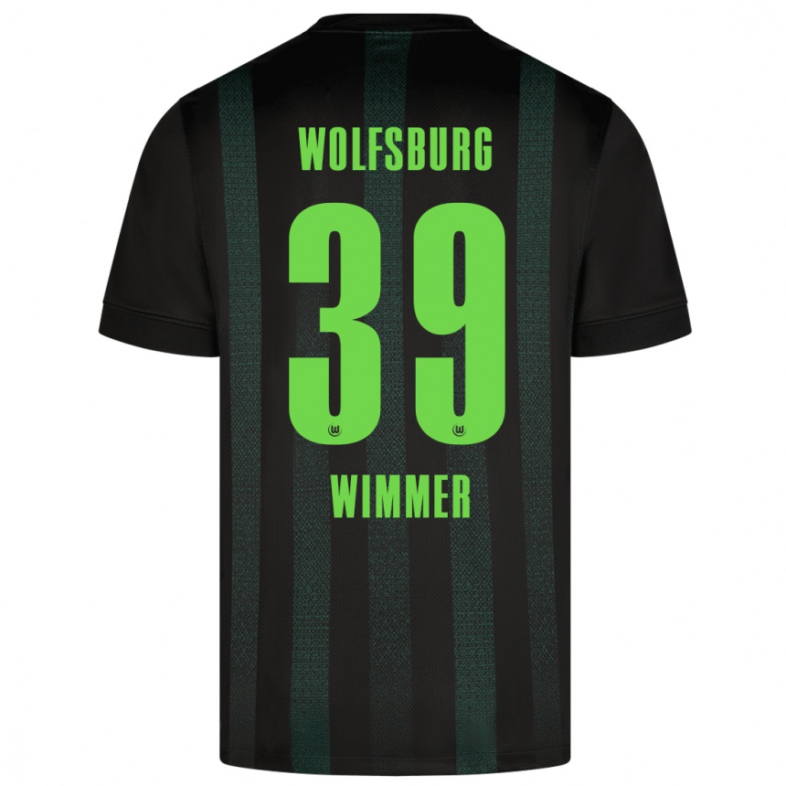 Niño Fútbol Camiseta Patrick Wimmer #39 Verde Oscuro 2ª Equipación 2024/25