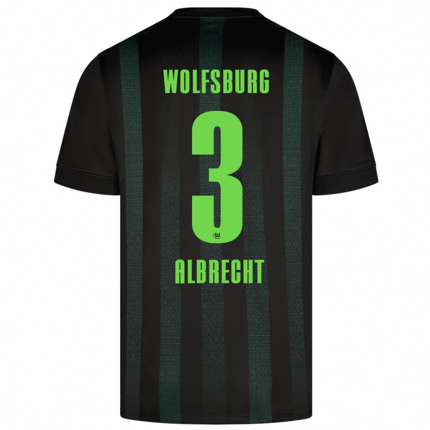 Niño Fútbol Camiseta Ben Albrecht #3 Verde Oscuro 2ª Equipación 2024/25