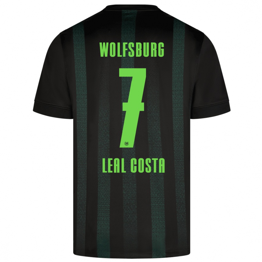 Niño Fútbol Camiseta David Leal Costa #7 Verde Oscuro 2ª Equipación 2024/25