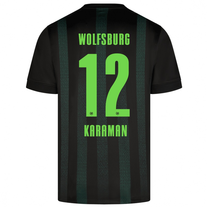 Niño Fútbol Camiseta Tarik Karaman #12 Verde Oscuro 2ª Equipación 2024/25