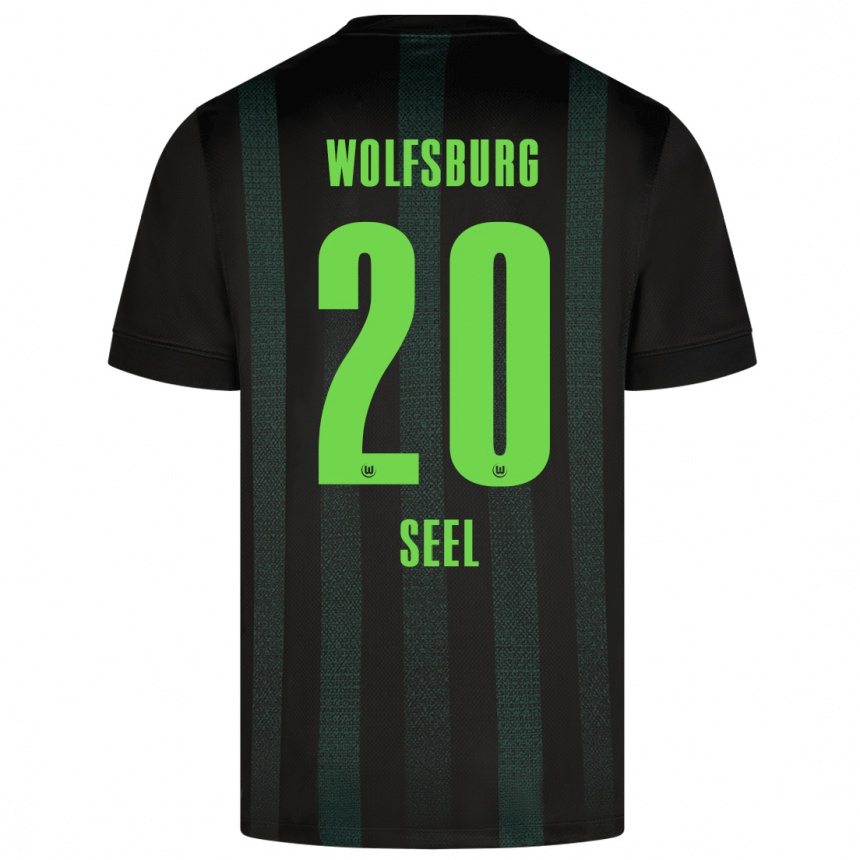 Niño Fútbol Camiseta William Seel #20 Verde Oscuro 2ª Equipación 2024/25