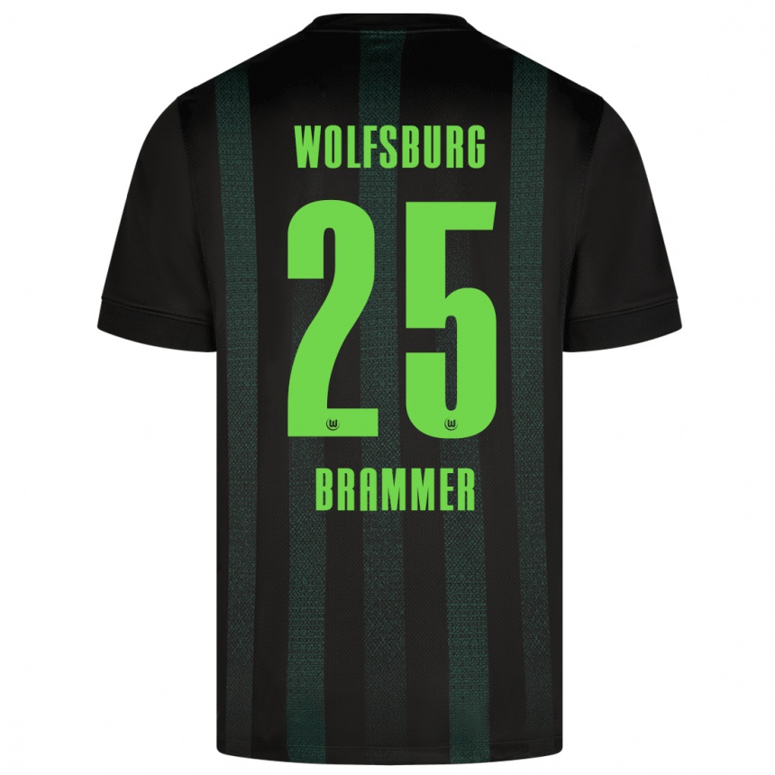 Niño Fútbol Camiseta Ole Brammer #25 Verde Oscuro 2ª Equipación 2024/25