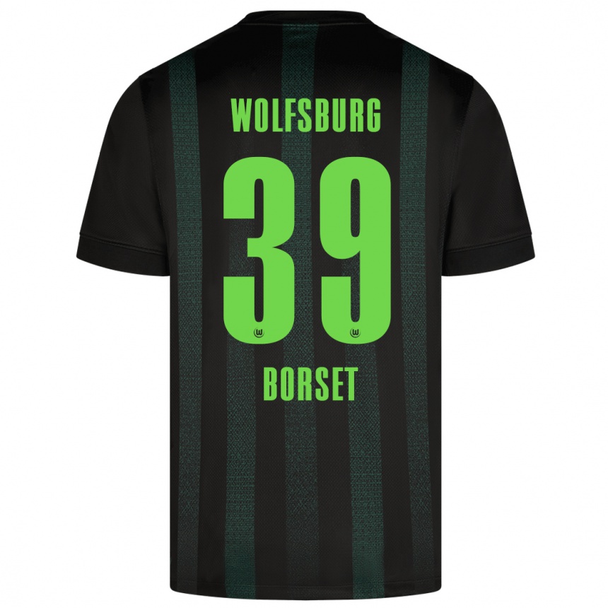 Niño Fútbol Camiseta Anders Rønne Børset #39 Verde Oscuro 2ª Equipación 2024/25