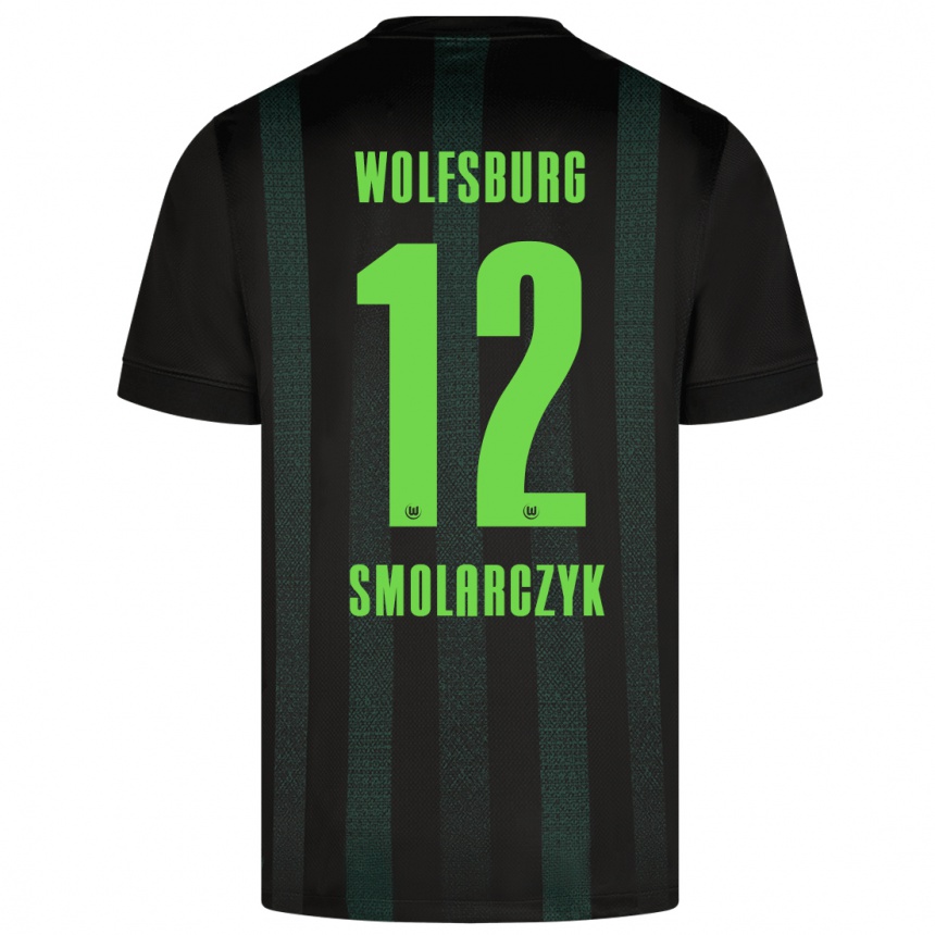 Niño Fútbol Camiseta Nelly Smolarczyk #12 Verde Oscuro 2ª Equipación 2024/25