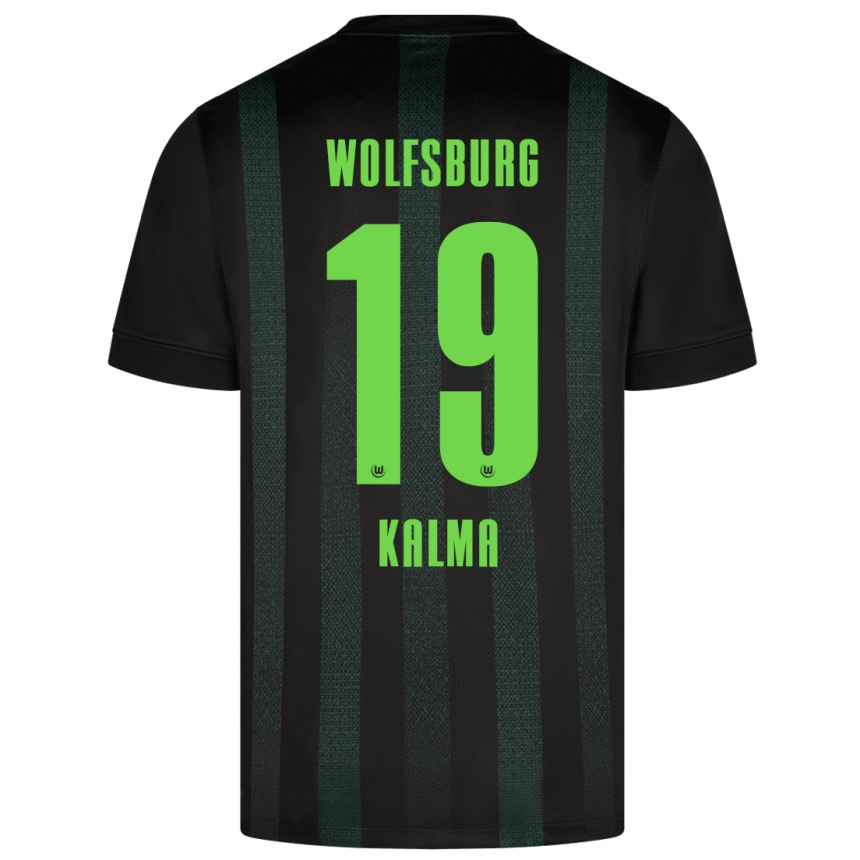 Niño Fútbol Camiseta Fenna Kalma #19 Verde Oscuro 2ª Equipación 2024/25