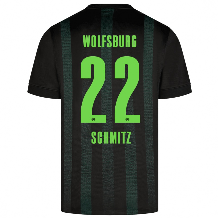 Niño Fútbol Camiseta Lisa Schmitz #22 Verde Oscuro 2ª Equipación 2024/25