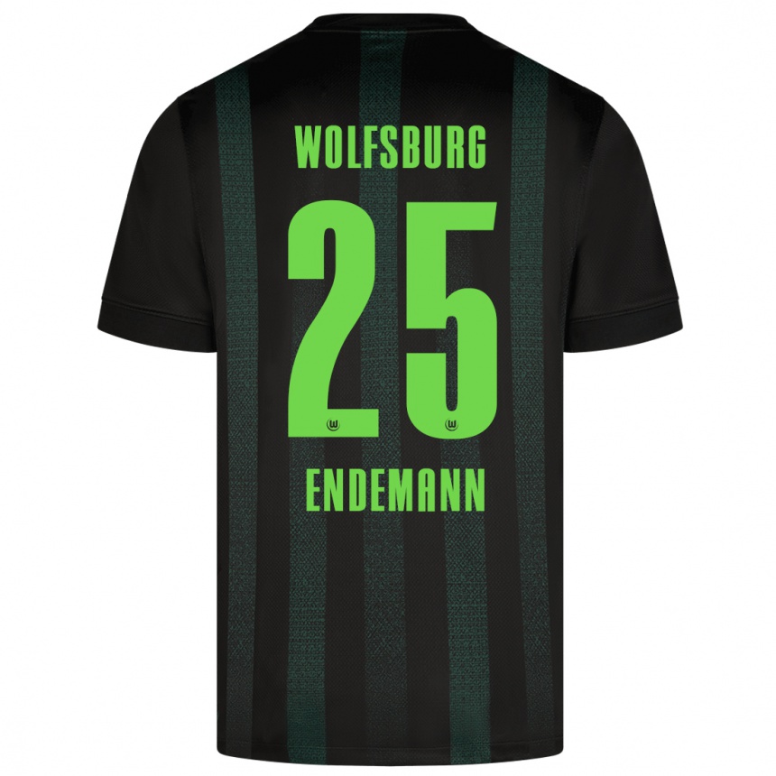 Niño Fútbol Camiseta Vivien Endemann #25 Verde Oscuro 2ª Equipación 2024/25