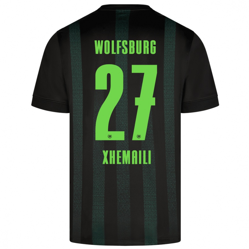 Niño Fútbol Camiseta Riola Xhemaili #27 Verde Oscuro 2ª Equipación 2024/25