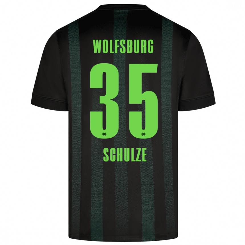 Niño Fútbol Camiseta Philipp Schulze #35 Verde Oscuro 2ª Equipación 2024/25