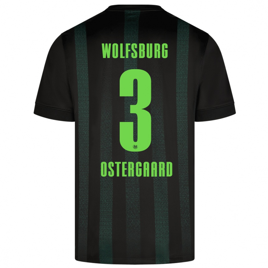 Niño Fútbol Camiseta Christian Östergaard #3 Verde Oscuro 2ª Equipación 2024/25